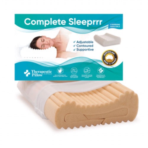 Therapeutic Pillow – Complete Sleeprrr Original – Adjustable Memory Foam Pillow – Medium Density-image